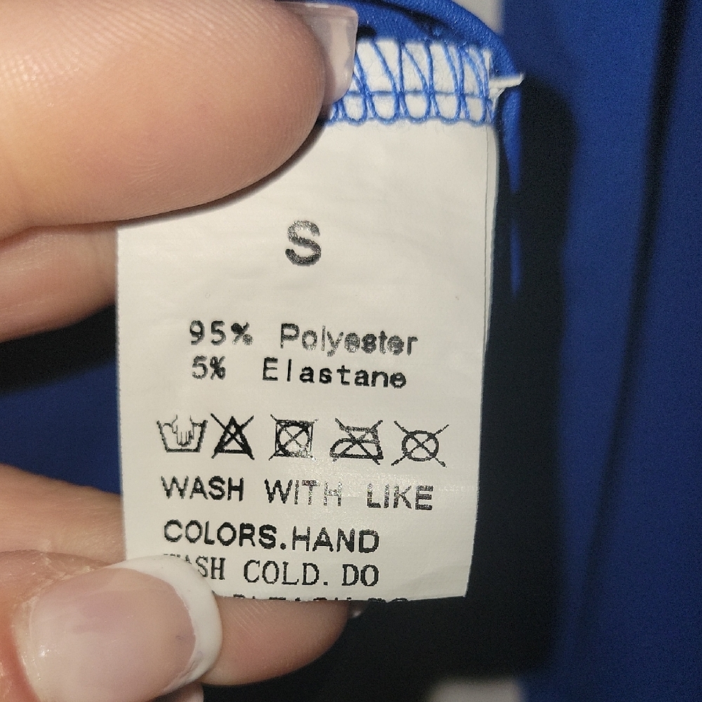 Blue Long Sleeve Women's Top - Picture 3 of 3